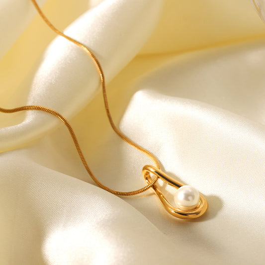 Halskette Golden Drop Pearl