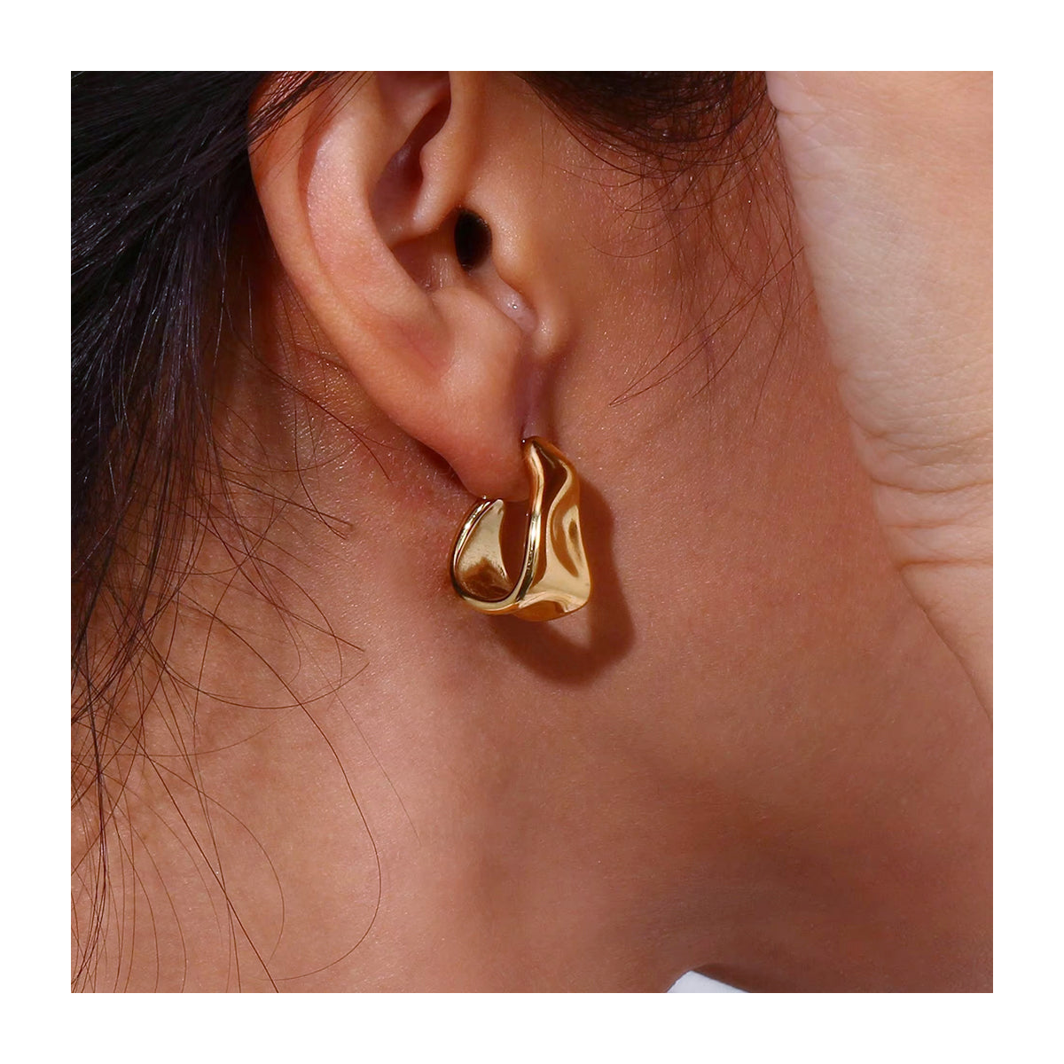 Ohrringe Golden Sculpt