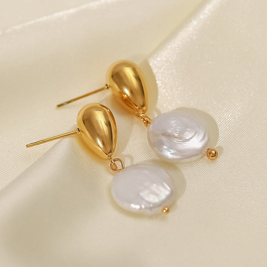 Ohrringe Golden Drop Pearl