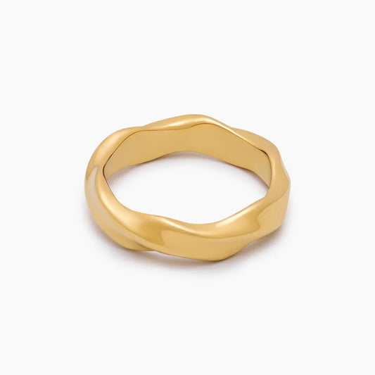 Ring Golden Wave