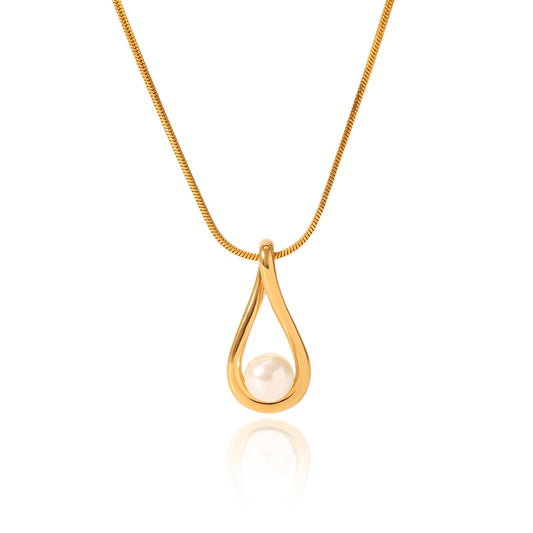 Halskette Golden Drop Pearl